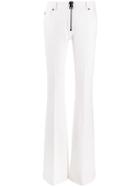 Tom Ford Maxi Zip Flared Trousers - White