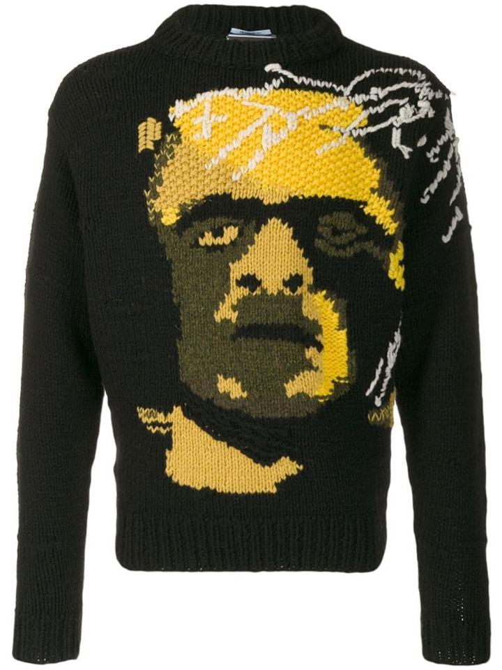 Prada Frankenstein Knitted Sweater - Black