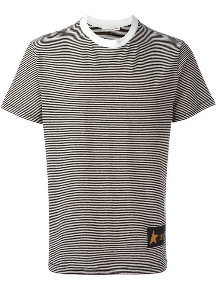 Golden Goose Deluxe Brand Striped T-shirt, Men's, Size: Small, Black, Cotton