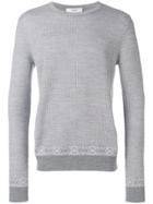 Pringle Of Scotland Fair Isle Patch Sweater - Grey