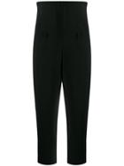Comme Des Garçons Pre-owned 1989 High Rise Cropped Trousers - Black