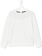 Karl Lagerfeld Kids - Textured Crewneck Jumper - Kids - Cotton/polyester/spandex/elastane - 16 Yrs, White