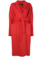 Clips Oversized Fitted Coat - Red