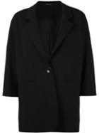 Tagliatore - Oversize Blazer - Women - Spandex/elastane/cupro/virgin Wool - 44, Black, Spandex/elastane/cupro/virgin Wool