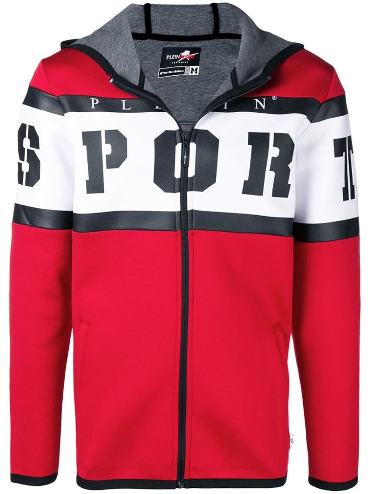 Plein Sport Logo Hooded Jacket - Red