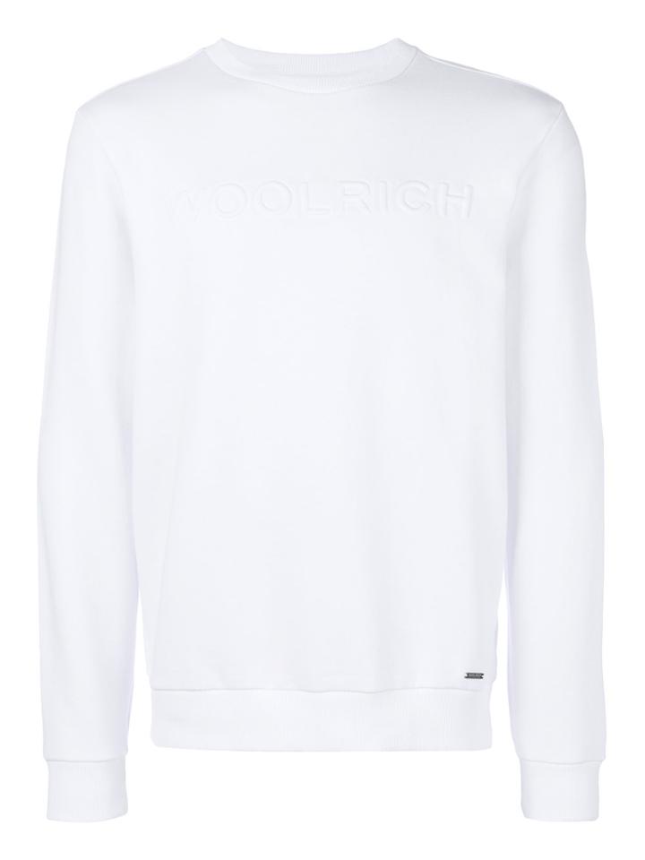 Woolrich Logo Embroidered Sweatshirt - White