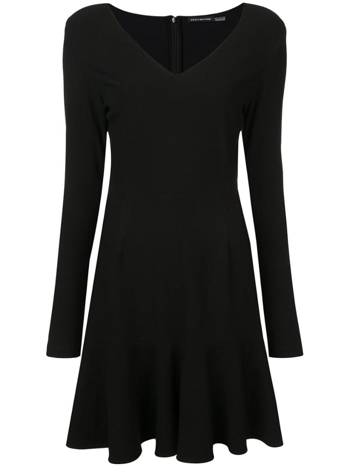 Josie Natori Ruffle Hem Dress - Black