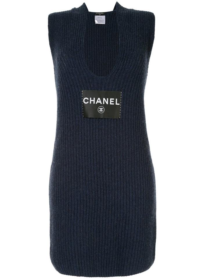 Chanel Pre-owned Cc Logos Sleeveless Dress One Piece - Black