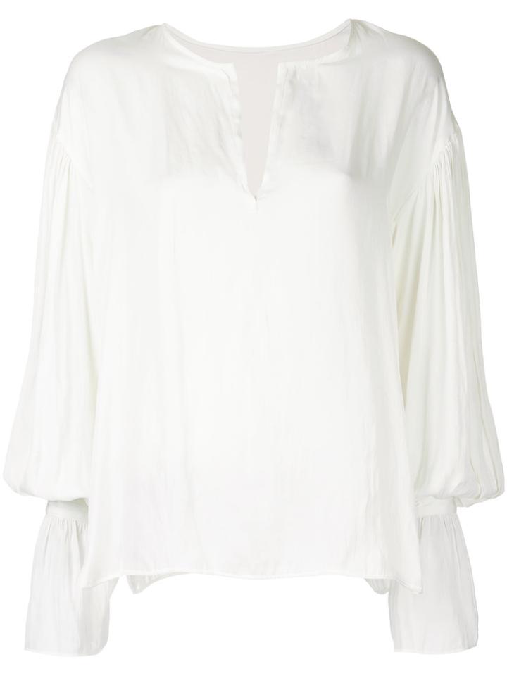 Cityshop Deep V-neck Top - White