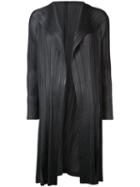 Pleats Please By Issey Miyake - Pleated Coat - Women - Polyester - 3, Women's, Black, Polyester