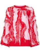 I-am-chen Fringed Knit Jumper - Red