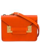 Sophie Hulme Detachable Strap Crossbody Bag, Women's, Yellow/orange, Leather