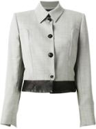 Jean Louis Scherrer Vintage Cropped Jacket, Women's, Size: 36, Grey