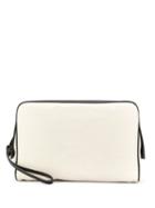 Bottega Veneta Canvas Wash Bag - White