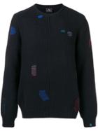 Ps By Paul Smith Contrast Stitch Jumper - Blue
