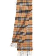 Burberry Kids The Mini Classic Vintage Check Cashmere Scarf - Brown