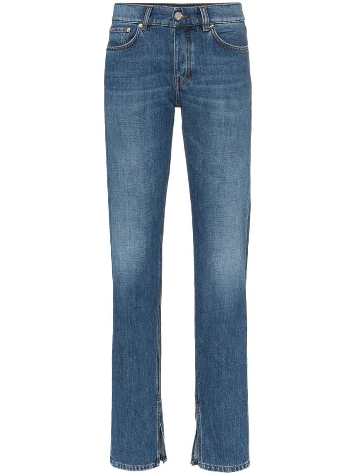 Ganni Sheldon Slit Hem Jeans - Blue