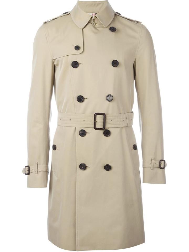 Burberry Double Breasted Gabardine Trench Coat