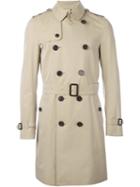 Burberry Double Breasted Gabardine Trench Coat