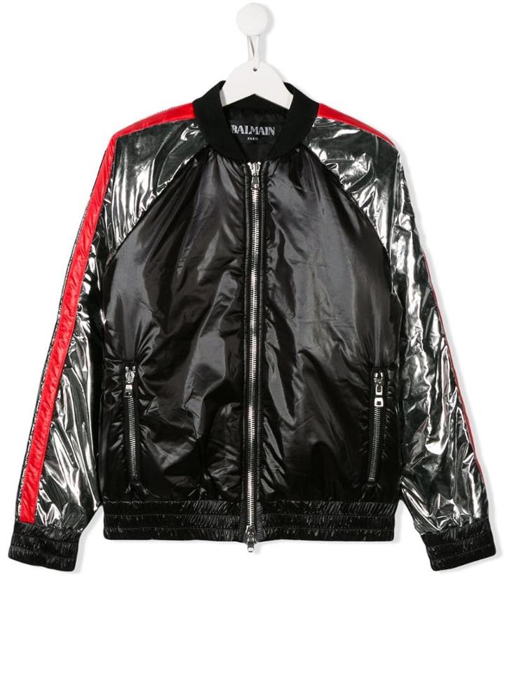 Balmain Kids Agt Bomber Jacket - Black