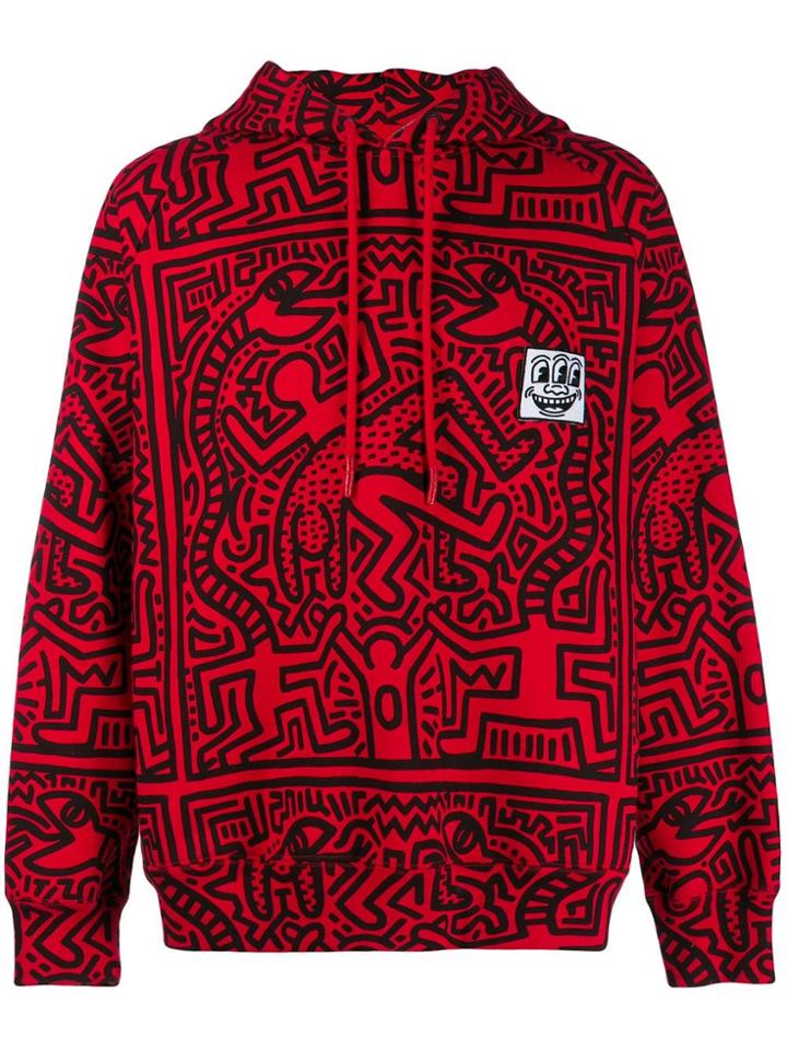 Études X Keith Haring Odysseus Printed Hoodie - Red