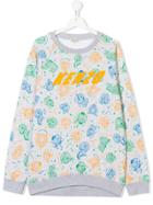 Kenzo Kids Teen Globe Print Sweatshirt - Grey