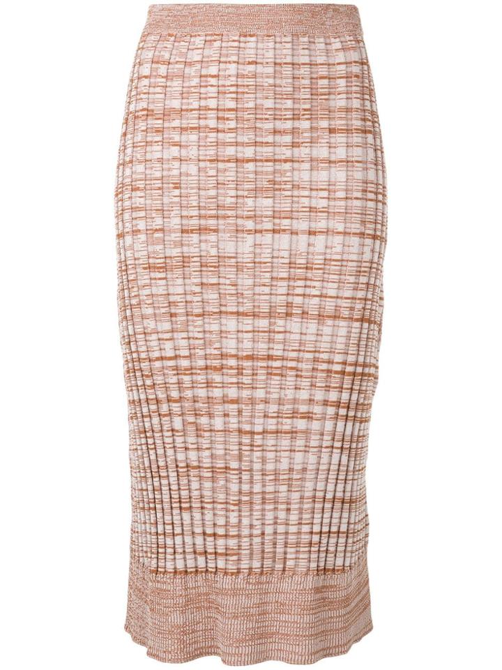 Jil Sander Navy Knitted Midi Skirt - Neutrals
