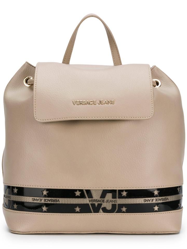 Versace Jeans Star Stripe Backpack - Nude & Neutrals