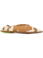 Buttero Cow Pattern Slippers - Brown