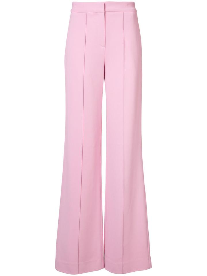 Adam Lippes - Flared Pants - Women - Spandex/elastane/acetate/viscose - 2, Pink/purple, Spandex/elastane/acetate/viscose