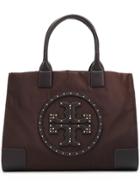 Tory Burch Ella Stud Logo Tote - Brown