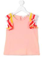 Chloé Kids Ruffle Sleeve Top, Girl's, Size: 12 Yrs, Yellow/orange