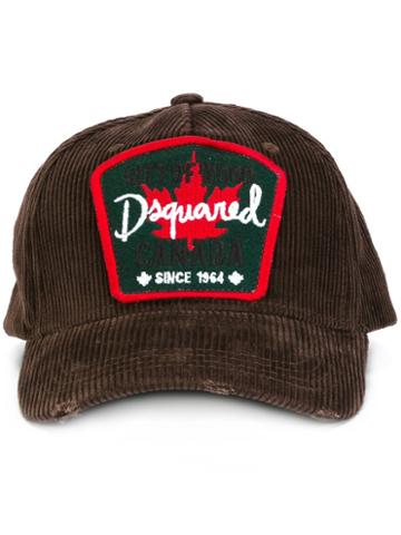 Dsquared2 'city Of Wood' Baseball Cap, Men's, Brown, Cotton