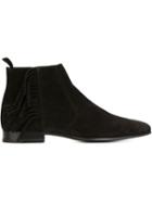 Saint Laurent Hedi Ankle Boots, Men's, Size: 41, Black, Calf Leather/leather