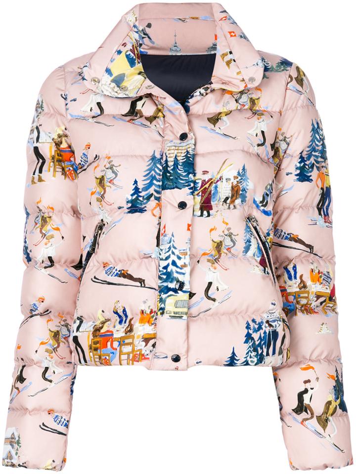 Moncler Clairette Short Padded Jacket - Pink & Purple