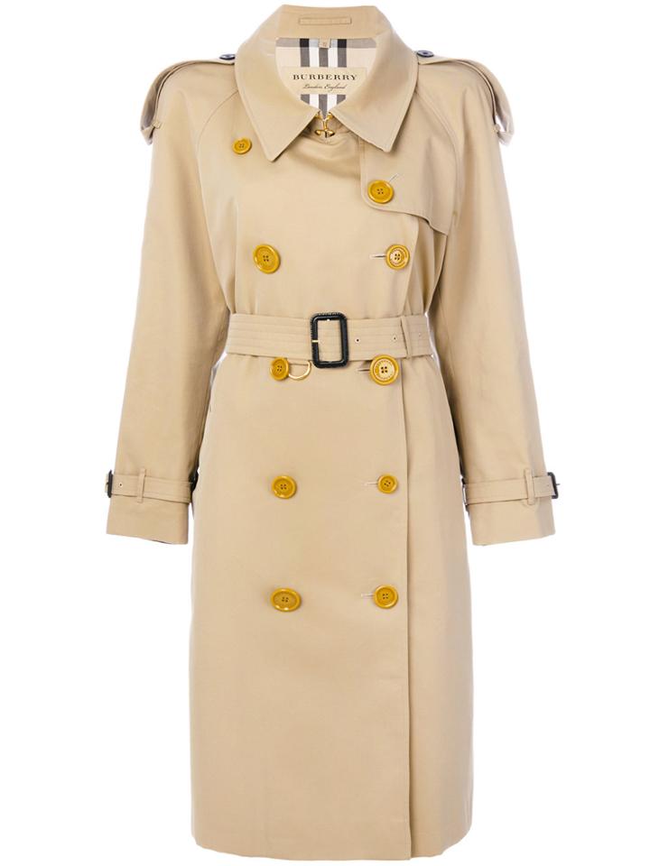 Burberry Belted Trench Coat - Brown