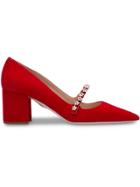 Miu Miu Star Embellished Mary Jane Pumps - Red