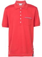 Thom Browne - Striped Trim Polo Shirt - Men - Cotton - 4, Red, Cotton