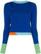 I-am-chen Colour-block Knitted Sweater - Blue