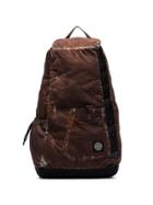 Stone Island Logo Patch Mottled Camo Print Backpack - Brown