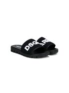 Dsquared2 Kids Logo Strap Slides - Black