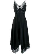 Ermanno Ermanno Scalloped Lace Drape Dress - Black