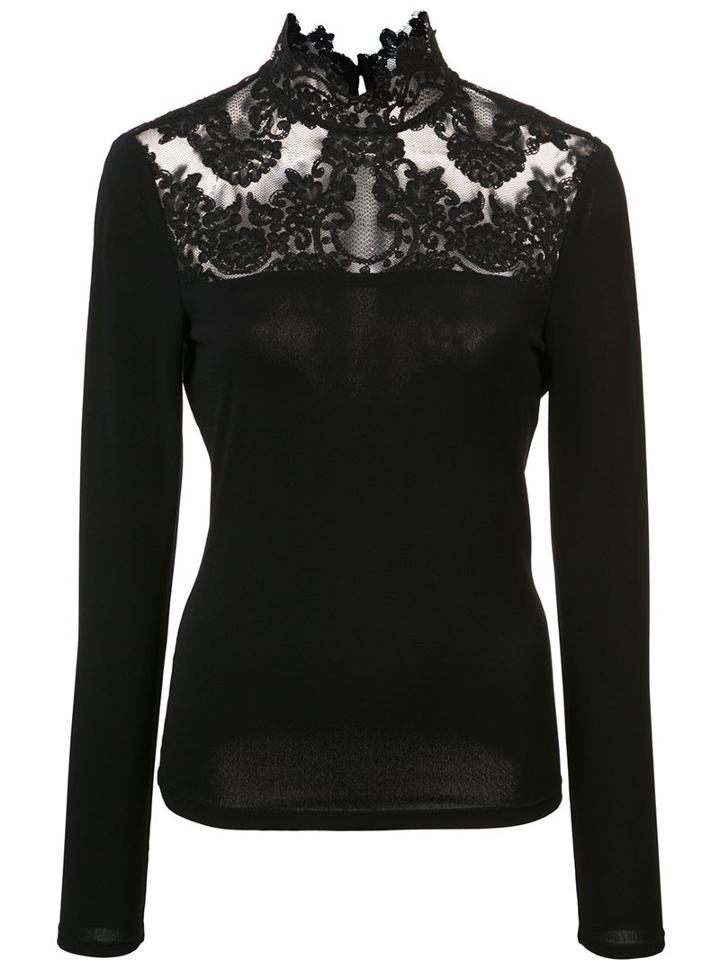 Alice+olivia Lace Panel Longsleeved Blouse