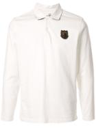 Kent & Curwen Logo Crest Longsleeved Polo Shirt - White