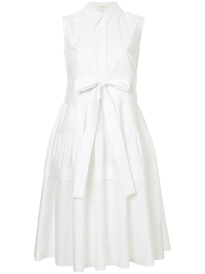 Delpozo Belted Shirt Dress - White