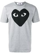 Comme Des Garçons Play Heart Print T-shirt - Grey