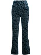 Maison Margiela Floral Embroidered Trousers - Blue