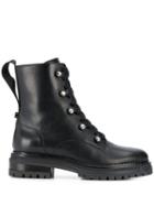 Sergio Rossi Ankle Length Combat Boots - Black