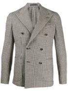 Al Duca D'aosta 1902 Houndstooth Tweed Blazer - Brown