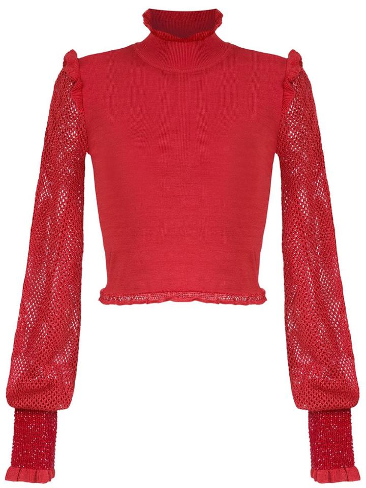 Andrea Bogosian Knitted Top - Red